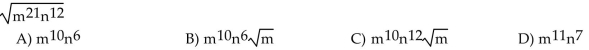 Simplify the radical expression. Assume all variables represent nonnegative real numbers.