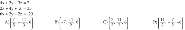 Is the ordered triple a solution to the given system of equations?