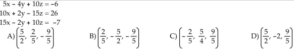 Is the ordered triple a solution to the given system of equations?