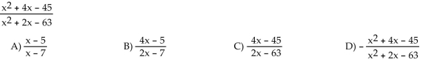 Simplify the rational expression. (Assume the denominator is nonzero.)