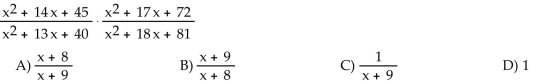 Simplify the rational expression. (Assume the denominator is nonzero.)