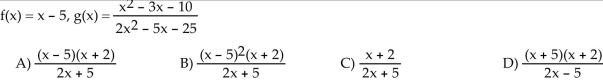 For the given functions f(x) and g(x), find f(x) ∙ g(x).