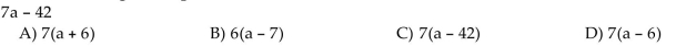 Factor the GCF out of the given expression.