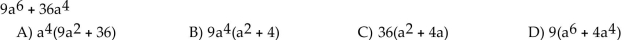 Factor the GCF out of the given expression.