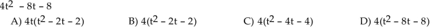 Factor the GCF out of the given expression.