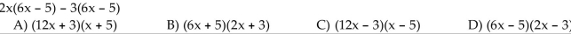 Factor the GCF out of the given expression.