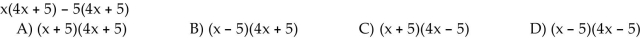 Factor the GCF out of the given expression.