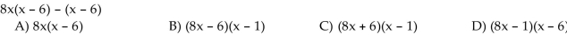 Factor the GCF out of the given expression.