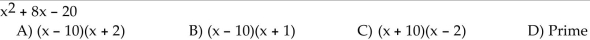 Factor completely. If the polynomial cannot be factored, write ʺprime.ʺ