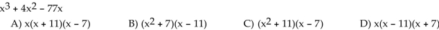 Factor completely. If the polynomial cannot be factored, write ʺprime.ʺ