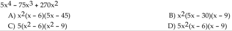 Factor completely. If the polynomial cannot be factored, write ʺprime.ʺ