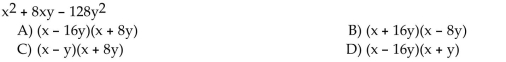 Factor completely. If the polynomial cannot be factored, write ʺprime.ʺ