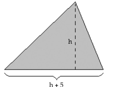 Find all fixed points for the function by setting the function equal to x and solving the resulting equation for x. -A triangle is 5 centimeters wider than it is tall. The area is 102 square cm. Find the width (length of the base).