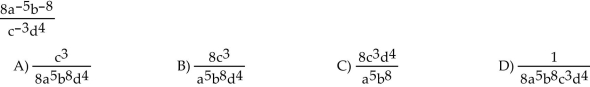 Rewrite the expression without using negative exponents. (Assume all variables represent nonzero real numbers.)