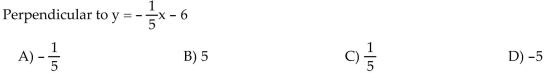 Find the slope of a line that has the given relationship to the given line. If the slope is undefined, state this.