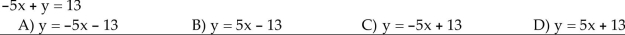 Write the equation in slope-intercept form.