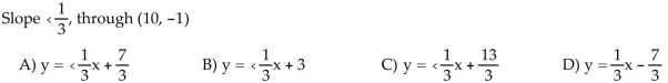 Find the slope-intercept form of the equation of a line with the given slope that passes through the given point.
