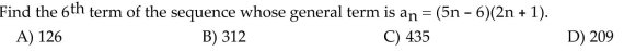 Find the indicated term for the sequence.