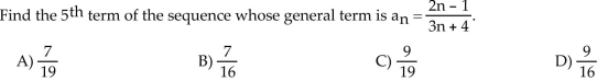 Find the indicated term for the sequence.