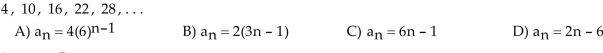 Find the general term an of the given sequence.