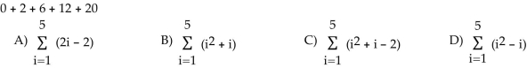 Write the sum using summation notation.