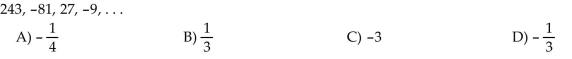 Find the common ratio, r, for the geometric sequence.