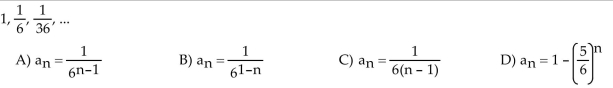 Find the general term, an, of the given geometric sequence.