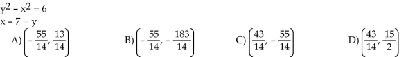 Solve the system by the substitution method.