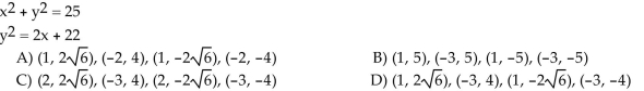Solve the system by the substitution method.