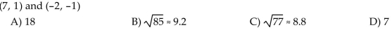 Find the distance between the pair of points. Round to the nearest tenth if necessary.