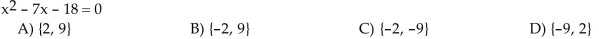 Solve by factoring.