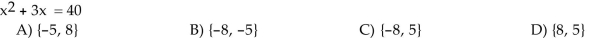Solve by factoring.