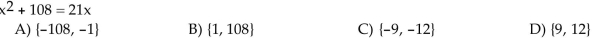 Solve by factoring.