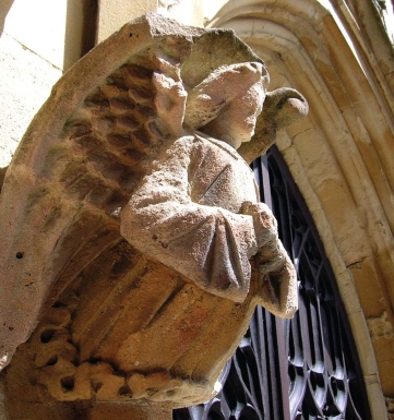 <strong> The deterioration of this stone sculpture reflects the damaging effects of</strong> A)ultraviolet light. B)carbon monoxide. C)acid precipitation. D)volatile organic compounds.
