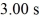 <strong>A car starts from rest and accelerates with a constant acceleration of 1.00 m/s<sup>2</sup> for .The car continues for 5.00 s at constant velocity.How far has the car traveled from its starting point?</strong> A) 24.0 m B) 9.00 m C) 19.5 m D) 4.50 m E) 15.0 m
