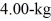 <strong>A 4.00-kg block rests between the floor and a 3.00-kg block as shown in the figure.The 3.00-kg block is tied to a wall by a horizontal rope.If the coefficient of static friction is 0.800 between each pair of surfaces in contact,what horizontal force F must be applied to the block to make it move? </strong> A) 16.2 N B) 54.9 N C) 21.1 N D) 23.5 N E) 78.4 N