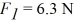 <strong>The figure shows two forces acting at right angles on an object.They have magnitudes and .What third force will cause the object to be in equilibrium (acceleration equals zero)? </strong> A) 6.6 N at 162° counterclockwise from <sub>1</sub> B) 6.6 N at 108° counterclockwise from <sub>1</sub> C) 4.2 N at 162° counterclockwise from <sub>1</sub> D) 4.2 N at 108° counterclockwise from <sub>1</sub>