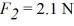 <strong>The figure shows two forces acting at right angles on an object.They have magnitudes and .What third force will cause the object to be in equilibrium (acceleration equals zero)? </strong> A) 6.6 N at 162° counterclockwise from <sub>1</sub> B) 6.6 N at 108° counterclockwise from <sub>1</sub> C) 4.2 N at 162° counterclockwise from <sub>1</sub> D) 4.2 N at 108° counterclockwise from <sub>1</sub>
