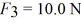 Three forces,F<sub>1</sub> = 20.0 N,F<sub>2</sub> = 40.0 N,and act on an object with a mass of which can move along a frictionless inclined plane as shown in the figure.The questions refer to the instant when the object has moved through a distance of 0.600 m along the surface of the inclined plane in the upward direction.Calculate the amount of work done by (a)F<sub>1.</sub> (b)F<sub>2.</sub> (c)F<sub>3</sub>.