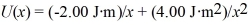 <strong>Consider the motion of a 1.00-kg particle that moves with potential energy given by .Suppose the particle is moving with a speed of when it is located at x = 1.00 m.What is the speed of the object when it is located at ?</strong> A) 2.13 m/s B) 3.00 m/s C) 4.68 m/s D) 3.67 m/s