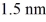 <strong>The ground state energy of a particle in a one-dimensional infinite potential well of width is .The ground state energy of the same particle in a one-dimensional finite potential well with in the region 0 < x < 1.5 nm,and U<sub>0 </sub>= 50 eV everywhere else, would be</strong> A) less than 20 eV. B) greater than 20 eV. C) equal to 20 eV. D) The particle would not have a ground state.