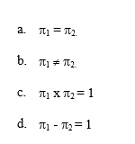 In using the Z-test for comparing two proportions,the null hypothesis is typically stated as:
