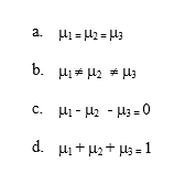 In an ANOVA test of the differences between the means of three groups,the null hypothesis is: