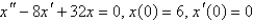 <strong>A 4-pound weight is hung on a spring and stretches it 1 foot. The mass spring system is then put into motion in a medium offering a damping force numerically equal to the velocity. If the mass is pulled down 6 inches from equilibrium and released, the initial value problem describing the position, , of the mass at time t is</strong> A) B) C) D) E)