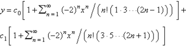 <strong>Using power series methods, the solution of is</strong> A) B) C) D) E)