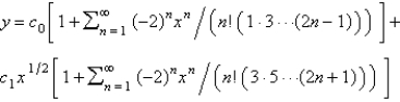 <strong>Using power series methods, the solution of is</strong> A) B) C) D) E)