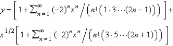 <strong>Using power series methods, the solution of is</strong> A) B) C) D) E)