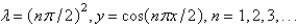 <strong>The solution of the eigenvalue problem is</strong> A) B) C) D) E)