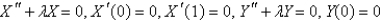 <strong>Consider Laplace's equation on a rectangle, with boundary conditions . When the variables are separated using , the resulting problems for and are</strong> A) B) C) D) E)