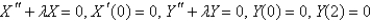 <strong>Consider Laplace's equation on a rectangle, with boundary conditions . When the variables are separated using , the resulting problems for and are</strong> A) B) C) D) E)